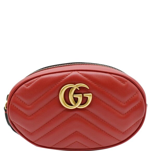 Gucci  GG Marmont Matelasse Leather Belt Bag Red 476434 main image 11